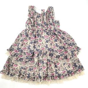 Isobella & Chloe Girls Floral Ruffle Dress Size 5